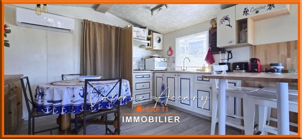Rocbaron : Terrain de 293 m² avec chalet de 58 m², 2 chambres, terrasse, atelier...