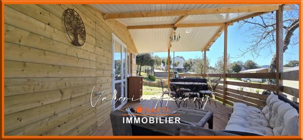 Rocbaron : Terrain de 293 m² avec chalet de 58 m², 2 chambres, terrasse, atelier...