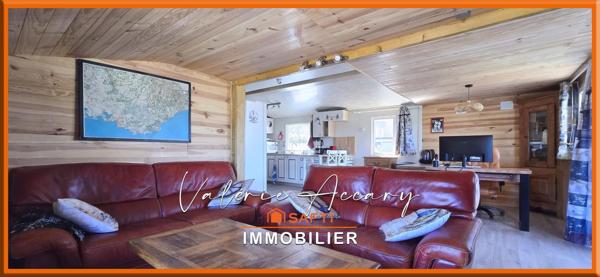 Rocbaron : Terrain de 293 m² avec chalet de 58 m², 2 chambres, terrasse, atelier...
