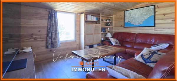 Rocbaron : Terrain de 293 m² avec chalet de 58 m², 2 chambres, terrasse, atelier...