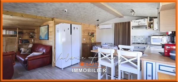 Rocbaron : Terrain de 293 m² avec chalet de 58 m², 2 chambres, terrasse, atelier...