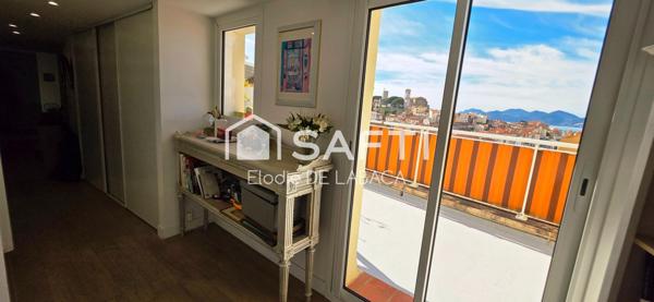 CENTRE CANNES 3 PIECES 95 M2 DERNIER ETAGE VUE MER