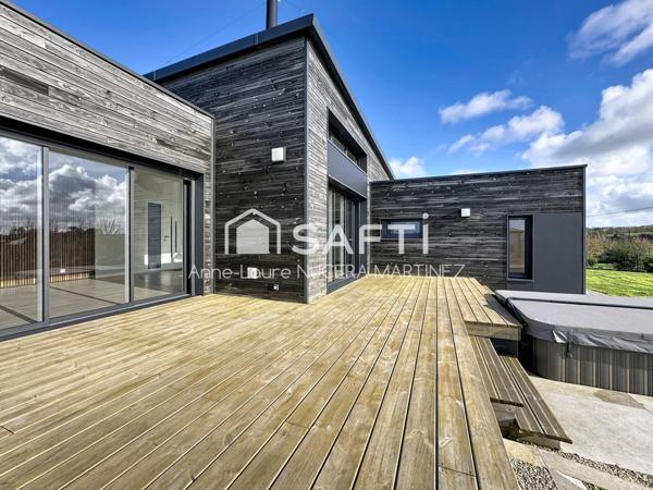 Maison ossature bois de plain pied, 4 chambres, un garage et grand jardin