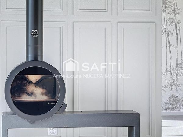 Maison ossature bois de plain pied, 4 chambres, un garage et grand jardin