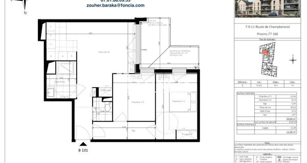 Location Appartement 3 pièces 60.56 m² - Provins 77160