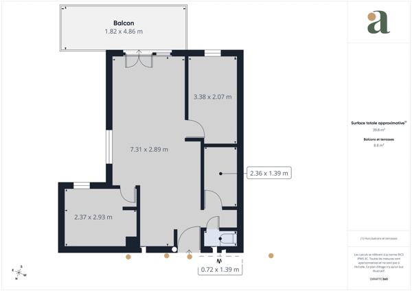 appartement 40m2 en vente dans le Quartier Saint Jacques Grasse (06130)