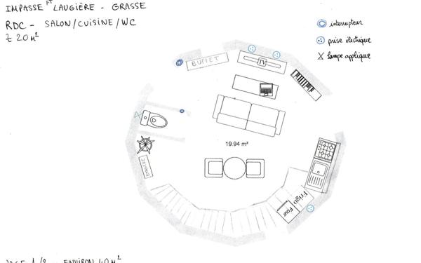 Appartement à vendre    2 pièces •  Grasse