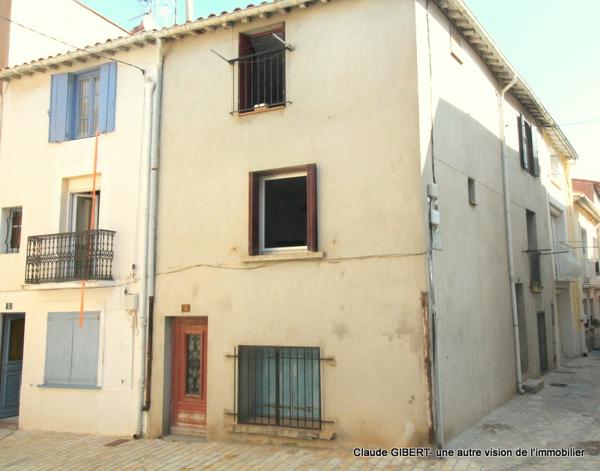 Mèze (34140) Maison de village T4 sur trois niveaux au coeur de Mèze