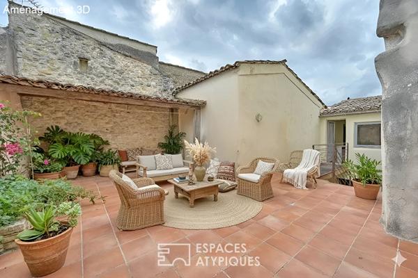 Maison ancienne et sa terrasse secrète