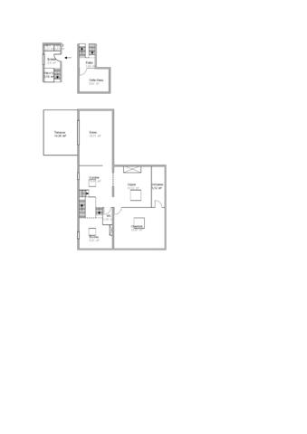 Appartement 3 pièces - 74 m²