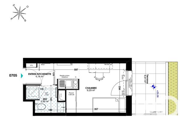 Appartement à vendre 1 pièce 16 m² Bordeaux