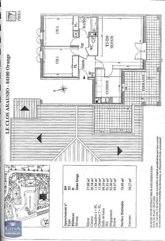 Appartement à louer 3 pièces 72.05m²