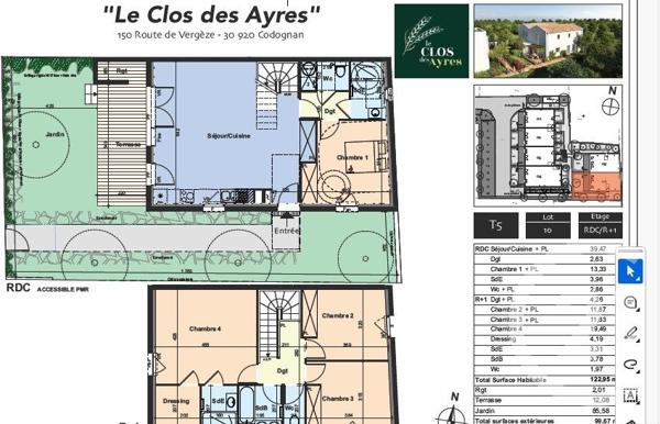 Maison à vendre  5 pièces - 122,95 m2 CODOGNAN - 30
