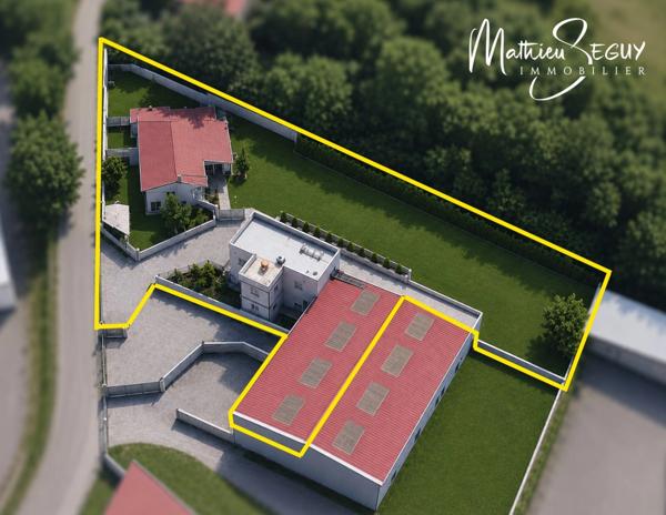 Ensemble Immobilier à St Genis Laval en zone activité, vendu libre d'occupation
