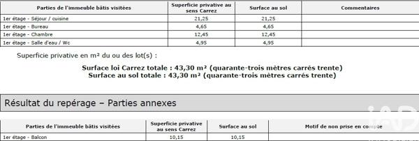 Appartement à vendre 2 pièces 43,3 m² Saint-Denis