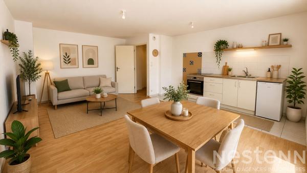 Appartement 3 pièces à vendre à Pluneret - Rez-de-chaussée, lumineux et récent !