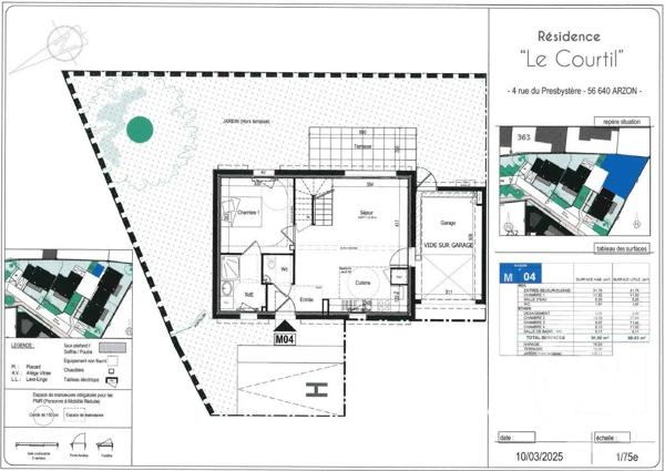 Maison à vendre  4 pièces - 90 m 2   ARZON  - 56