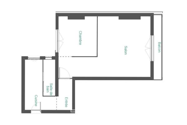 Appartement traversant en étage élevé avec ascenseur et balcon