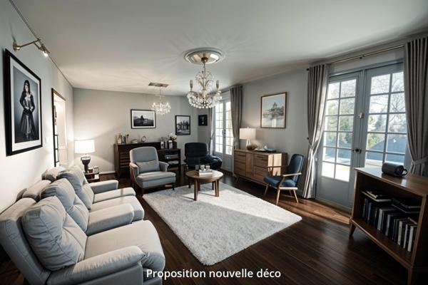 Pavillon 132 m², 4 ch, plain pied, terrain 1005 m², Domfront