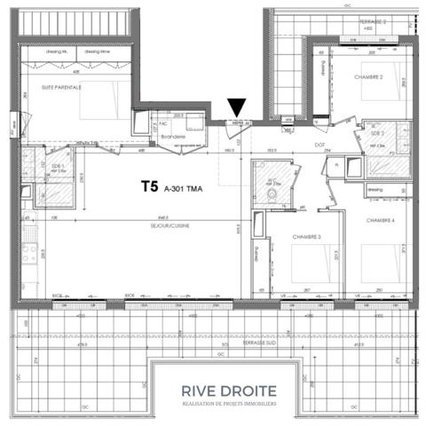 Rennes (35000) RENNES THABOR - EXCEPTIONNEL - Appartement dernier etage - terrasse