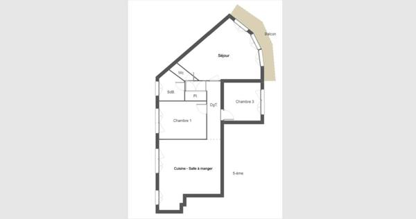 Appartement à vendre 4 pièces de 88 m²