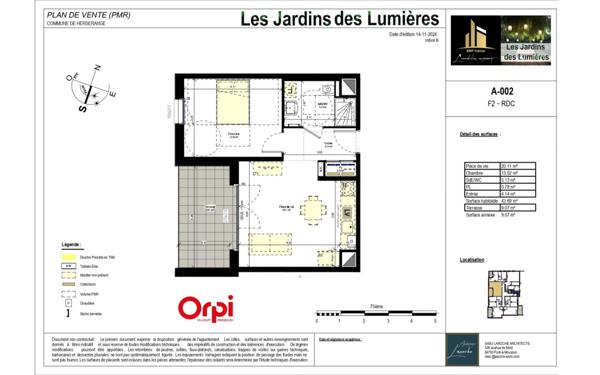 Appartement à vendre    2 pièces •  Herserange