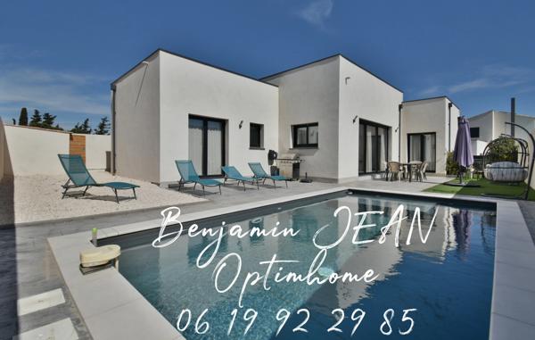 Maison récente de plain-pied avec piscine et garage à Sérignan