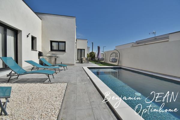 Maison récente de plain-pied avec piscine et garage à Sérignan