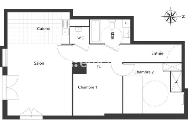 Appartement 3 pièces - 76 m²