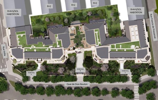 Appartement T4 à vendre PUTEAUX (92), surface 99.99 m2 + terrasse 14 m2 + 2 places de parking s-sol