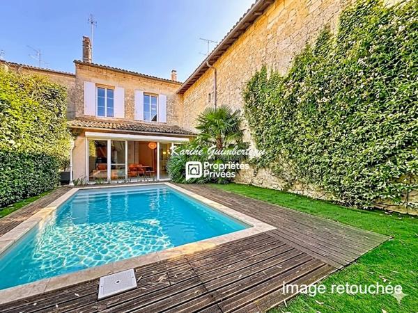 Maison bourgeoise proche Tourny avec jardin et piscine