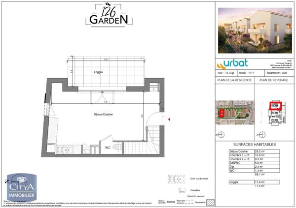 Appartement à louer 3 pièces 55.7m² Toulouse (31200)