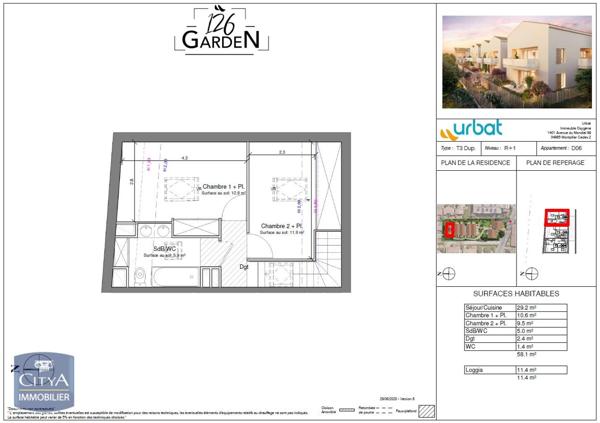 Appartement à louer 3 pièces 55.7m² Toulouse (31200)