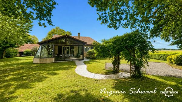ESTIBEAUX (40), MAISON DE 192 M², 5 CHAMBRES, PISCINE, STUDIO ET DÉPENDANCE SUR 4 400 M²