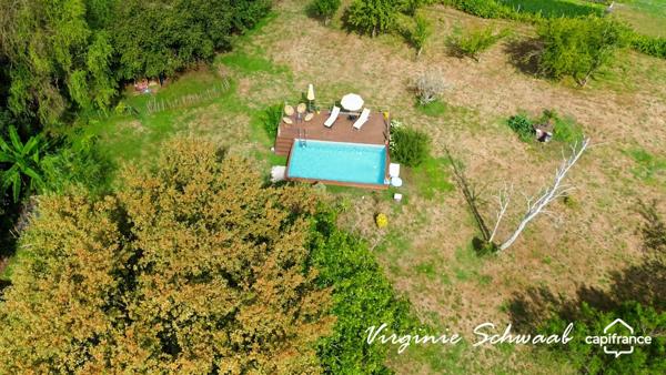 ESTIBEAUX (40), MAISON DE 192 M², 5 CHAMBRES, PISCINE, STUDIO ET DÉPENDANCE SUR 4 400 M²