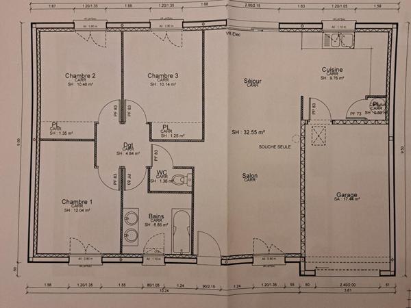 Maison de plain pied - Saint léger de Linières