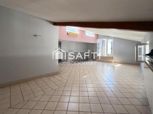 198 m², garage et terrasse en centre-ville