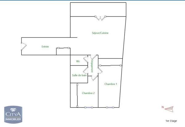 Appartement à louer 3 pièces 61.66m²