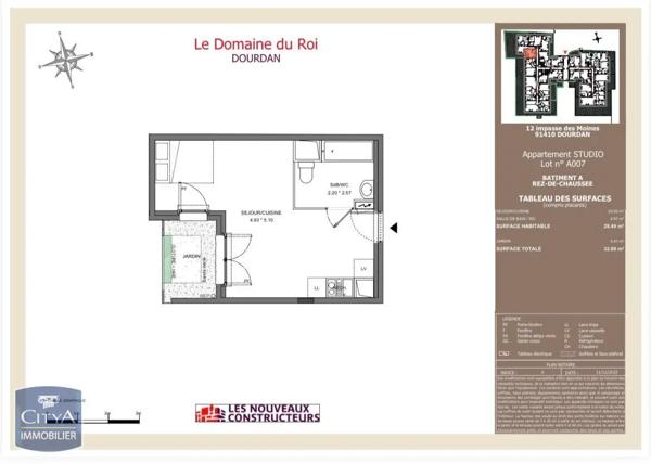 Appartement à louer 1 pièce 28.49m² Dourdan (91410)