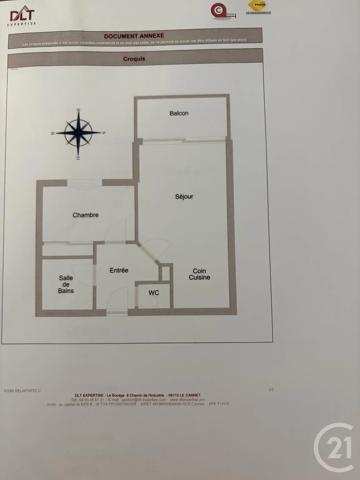 Appartement F2 à vendre  2 pièces - 39 m 2   MOUGINS  - 06