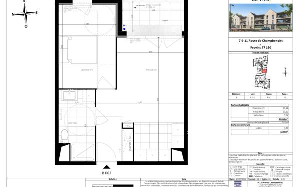 Appartement à vendre    2 pièces • 40,44 m2 Provins