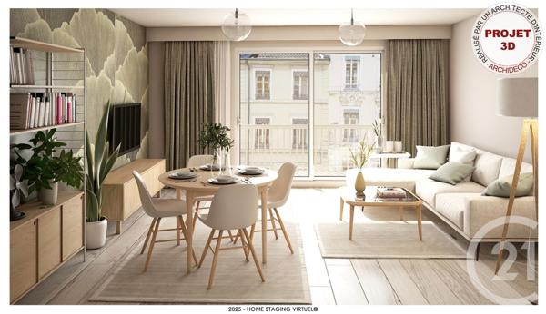 Appartement F3 à vendre  3 pièces - 78,65 m2 LYON - 69007