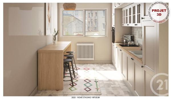 Appartement F3 à vendre  3 pièces - 78,65 m2 LYON - 69007