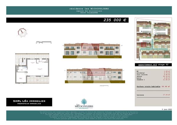 Appartement 2 pièces 56.62 m2
