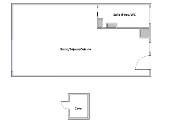 Studio à vendre 27 m² Paris 20