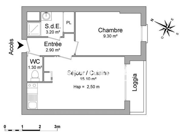Location Appartement 2 pièces 31.8 m² - 47 RUE LORD KITCHENER Le Havre 76600