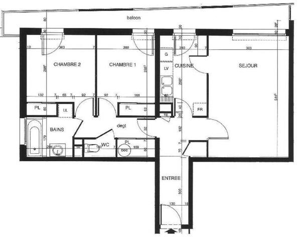 Appartement 3 pièces                                        - 44400 Rezé - Pont Rousseau Centre Réf : 12292