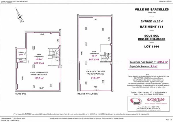 À VENDRE - ENSEMBLE IMMOBILIER COMMERCIAL COMPRENANT LES MURS ET LE FONDS DE COMMERCE, VENDU INDISSOCIABLEMENT - 409 m² - 4 LOTS - 750 000 € FAI

Opportunité pour investisseur ou professionnel à Sarcelles !

Situé avenue du 8 Mai 1945 à Sarcelles, cet ensemble immobilier à usage commercial développe une superficie totale d'environ 409 m².

Le bien est situé au sein d'une copropriété et se compose de 4 lots :

• Un local à usage commercial
• Un local à usage d'archives
• Un local à usage de réserve
• Un emplacement de garage

Le fonds de commerce est fermé depuis environ 2 ans. La présente commercialisation concerne la vente des murs commerciaux, permettant au futur acquéreur de disposer des locaux pour son propre projet professionnel ou dans le cadre d'un investissement, sous réserve des autorisations nécessaires.

🔑 LES ATOUTS

✔️ Environ 409 m²
✔️ 4 lots réunis au sein de l'ensemble immobilier
✔️ Local commercial avec espaces annexes
✔️ Emplacement de garage
✔️ Bien libre d'exploitation
✔️ Potentiel de réaménagement et de valorisation
✔️ Adapté à un projet professionnel ou patrimonial

💰 INFORMATIONS FINANCIÈRES

Prix de vente : 750 000 € FAI 
Les honoraires sont à la charge du vendeur

Taxe foncière : 1 152 € / an
Charges de copropriété : 1 652 € / trimestre
Périodicité à préciser selon les derniers documents de copropriété.

La vente porte sur les murs commerciaux uniquement.

📍 Sarcelles – Avenue du 8 Mai 1945

📞 Pour obtenir davantage d'informations ou organiser une visite, contactez moi. 

Les possibilités d'exploitation sont soumises à la destination des locaux, au règlement de copropriété et aux autorisations administratives éventuellement nécessaires.