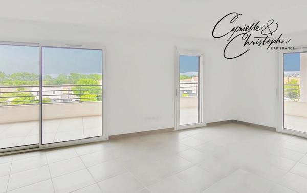 Dpt Hérault (34), à louer à SAINT ANDRE DE SANGONIS, appartement exceptionnel T2 51m² avec grande terrasse au dernier étage d'une résidence neuve