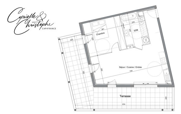 Dpt Hérault (34), à louer à SAINT ANDRE DE SANGONIS, appartement exceptionnel T2 51m² avec grande terrasse au dernier étage d'une résidence neuve